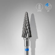 STALEKS Carbide Nail Drill Bit Cone Blue EXPERT | Head Ø 6 mm / Working Part 14 mm
