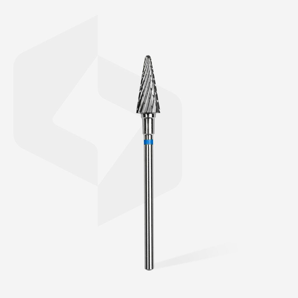 STALEKS Carbide Nail Drill Bit Cone Blue EXPERT | Head Ø 6 mm / Working Part 14 mm